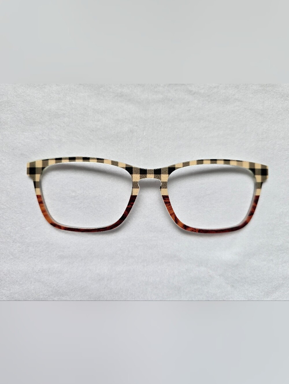 The Ivory Plaid Wood Split